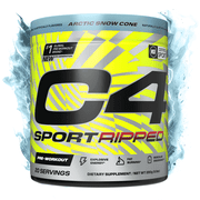 C4 Sport Ripped Pre-Workout Powder, Arctic Snow Cone, 20 Servings