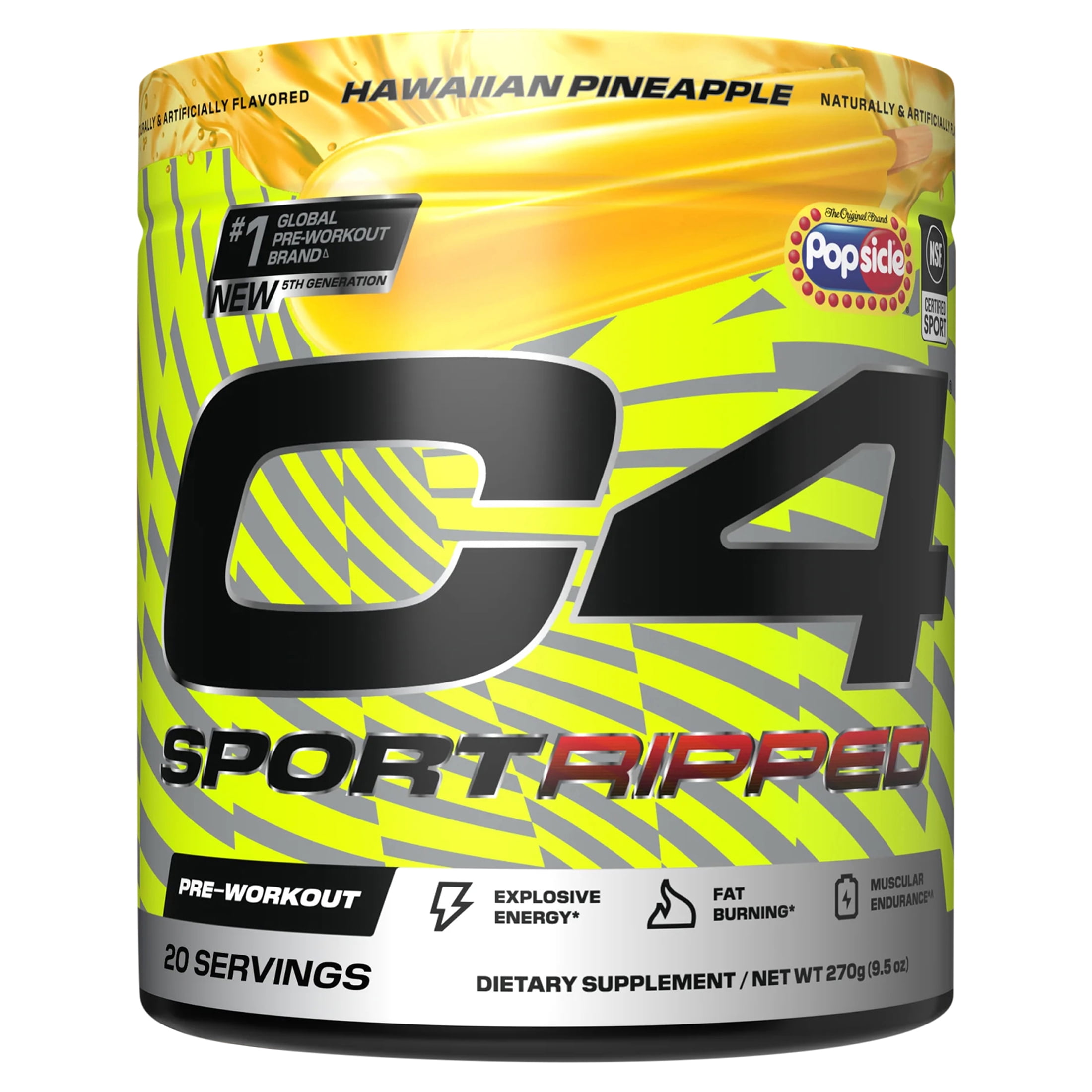 Cellucor C4 Sport Ripped Pre-Workout Powder, Popsi