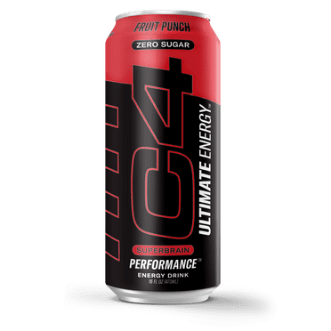 C4 Ultimate Energy Drink, Fruit Punch, 16oz, Single Can