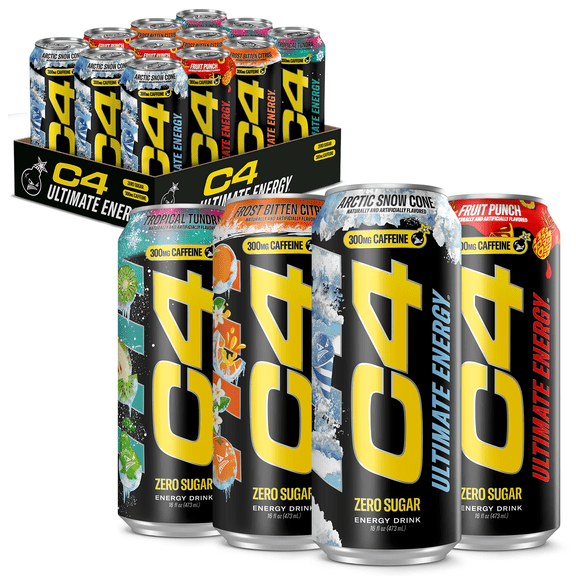 C4 Ultimate Energy Drink with Zero Sugar, Variety Pack, 12pk