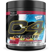 C4 Ultimate Pre Workout Powder, 300mg Caffeine Energy Formula with Beta Alanine, Creatine, TeaCrine & Dynamine, Sugar Free Preworkout for Men & Women   Hawaiian Fruit Punch, 20 Servings