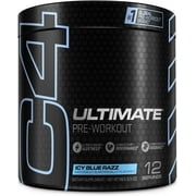 Cellucor C4 Ultimate Pre Workout Powder ICY Blue Raz | Sugar Free Preworkout Energy Supplement for Men & Women | 300mg Caffeine + 3.2g Beta Alanine + 2 Patented Creatines | 12 Servings