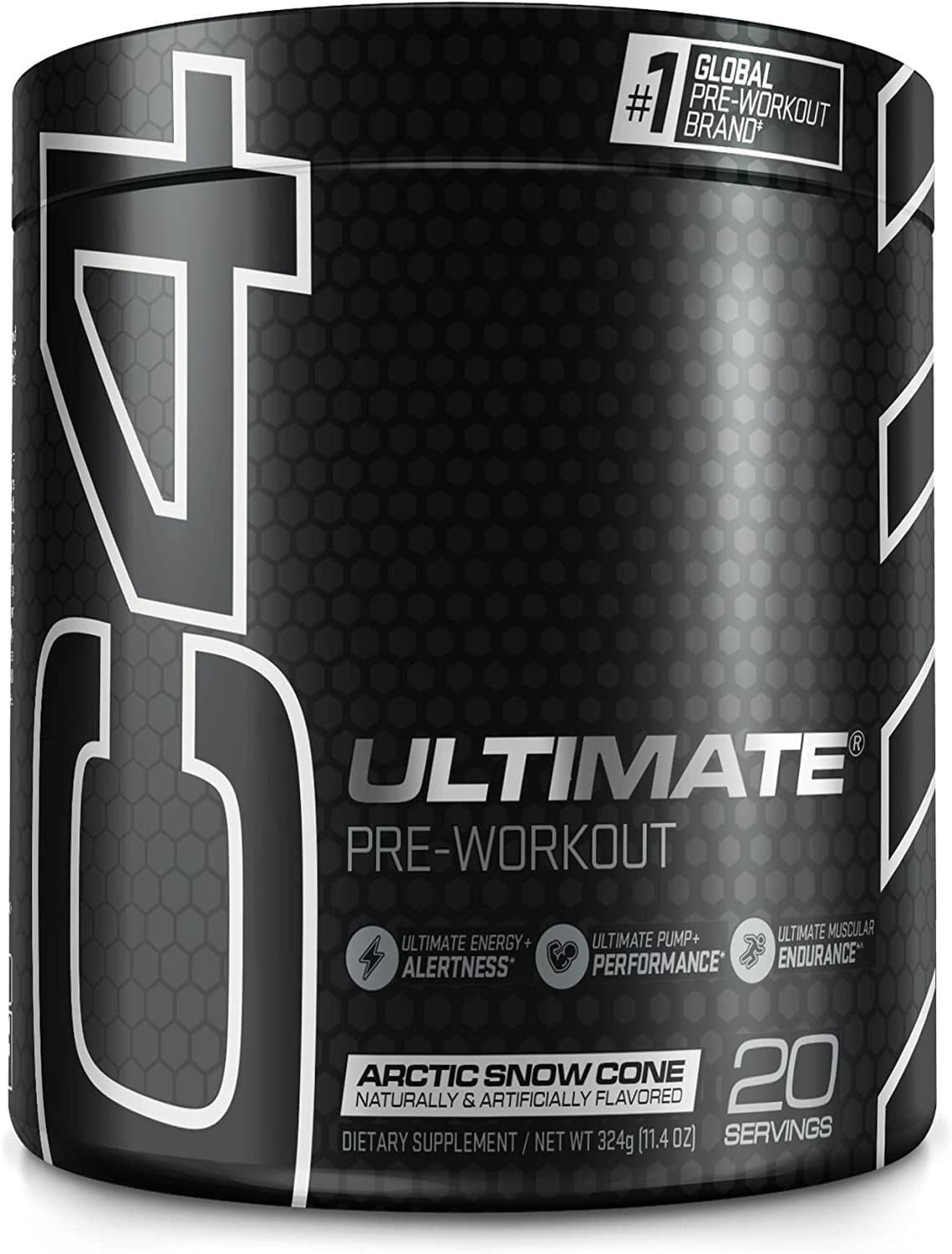 Cellucor C4 Ultimate Preworkout Powder + Arctic Snow Cone + Super Citrulline Pump + Creatine