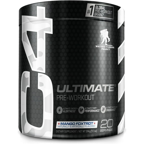 C4 Ultimate x WWP Pre Workout Powder, Mango Foxtrot, 20 Servings