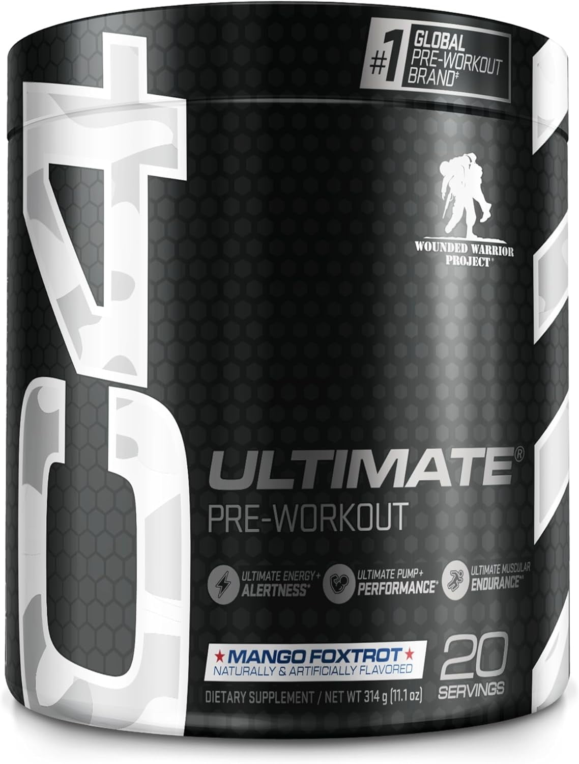 Cellucor C4 Ultimate x WWP Pre Workout Powder Mango Foxtrot Sugar