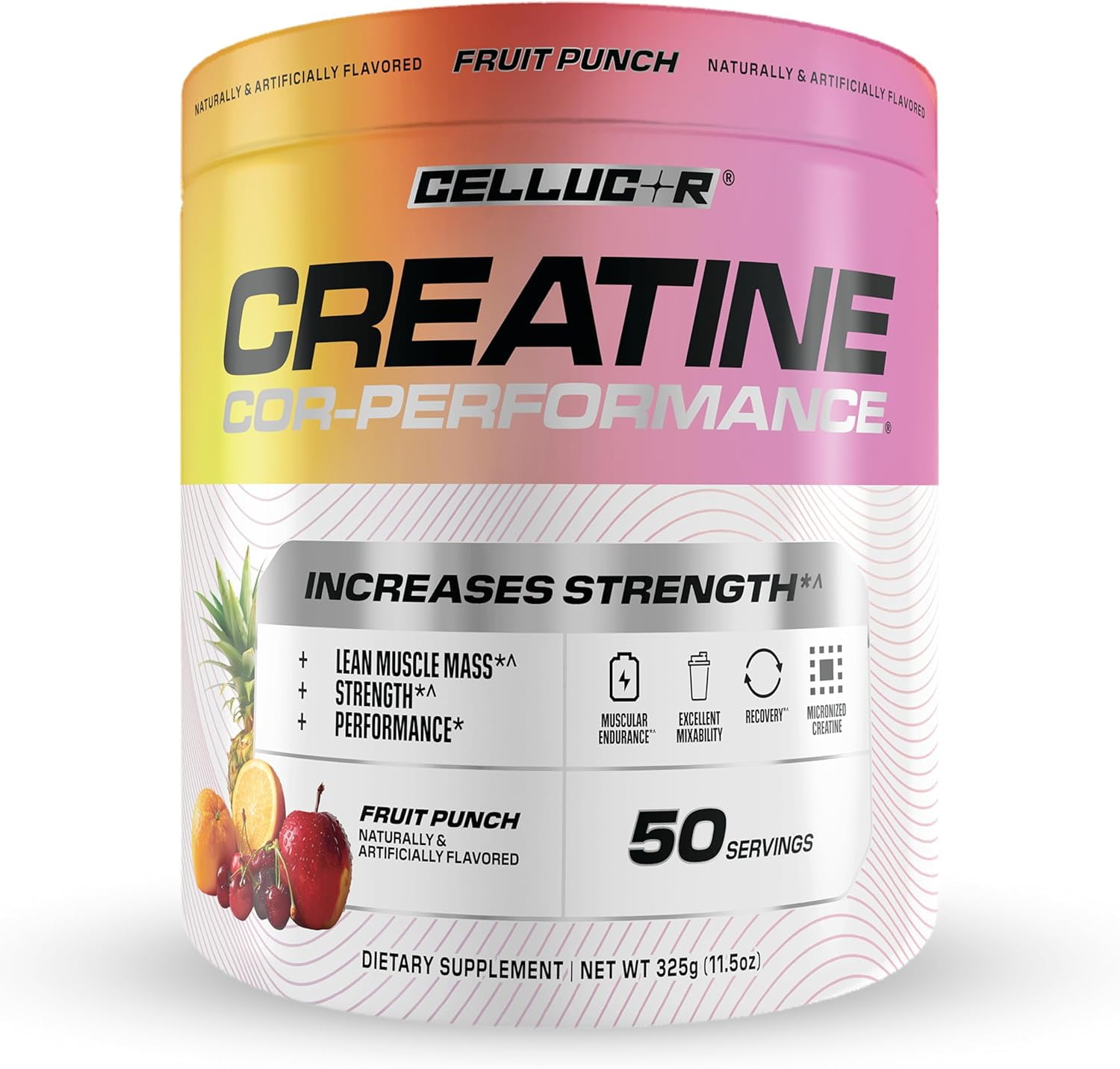 Cellucor Cor-Performance Creatine Powder, Fruit Punch Flavor, 50 Servings