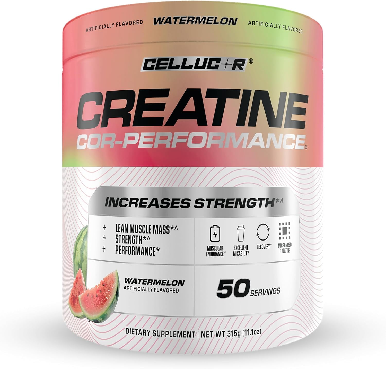 Cellucor Cor-Performance Creatine Powder, Watermelon Flavor, 50 Servings