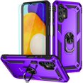 thumbnail image 1 of Cellular Phone Case for Samsung Galaxy A13 4G, Purple, Military-Grade Protection with Ring Holder Kickstand, HD Screen Protector, 1 of 14