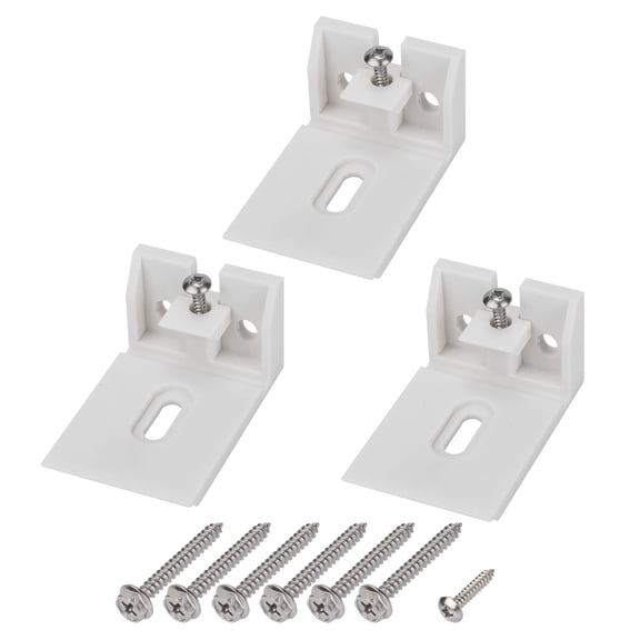 Cellular Shade Mounting Brackets 3pc White Plastic Kit 2 1/8" Long