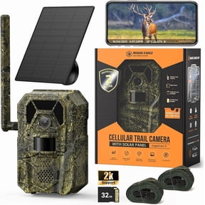 Cellular Trail Cameras - Best Hunting Camera, No WiFi Needed, GPS, Night Vision, Dual-Sim LTE, IP65 Water-Resistant Game Camera, 28MP Photos, 720p Videos + Sound