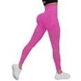 thumbnail image 1 of Cellulite 3D Leggings for Women No Curling Lift Pants Scrunch Butt Lifting Leggings Resistance Band Smile Contour Activewear Tights Butt Lift Booty Workout Tights Fitness Sport Pants Hot Pink M, 1 of 9