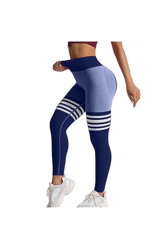 Cellulite Compression 3D Leggings Butt Lift Booty Workout Tights Full Length Buttery Soft Yoga Pants High Waisted Leggings Workout Yoga Pants No Front Seam Scrunch Butt Lifting Leggings Blue M