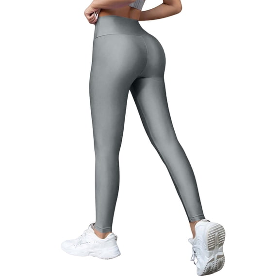 Cellulite Compression 3D Leggings Push Up Yoga Pants Scrunch Butt Compression Legging 3D Gym Leggings for Women No Curling Lift Pants Tummy Control Compression Pants High Waisted Leggings Silver L