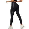 thumbnail image 1 of Cellulite Leggings JIANLAI Stretch Seamed Athletic Yoga Pants, Ruched Hip Full Length Sports Running Trousers, Soft Breathable Activewear Bottoms, 1 of 5