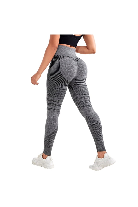 Cellulite Leggings, Powercells 3D Compression Leggings for Women, 3D Textured High Waist Slimming Tights Gray L