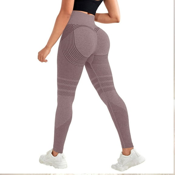 Cellulite Leggings, Powercells 3D Compression Leggings for Women, 3D Textured High Waist Slimming Tights Pink M