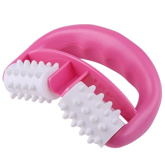 Cellulite Massage, Fascia Blaster Tool with Two-Wheel Massage Handle,Relax Muscles to Relieve Stress,Increases Blood Circulation,Apply to Arm/Shoulder/Leg/Back/Buttocks/Abdomen Rosered