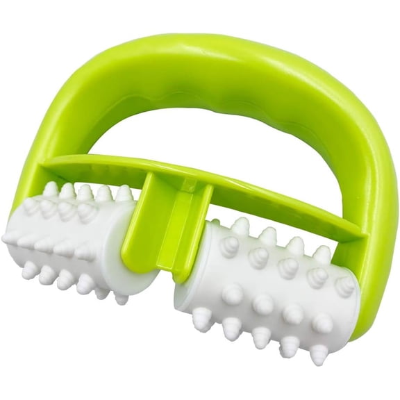 Cellulite Massage, Fascia Blaster Tool with Two-Wheel Massage Handle,Relax Muscles to Relieve Stress,Increases Blood Circulation,Apply to Arm/Shoulder/Leg/Back/Buttocks/Abdomen(Green)