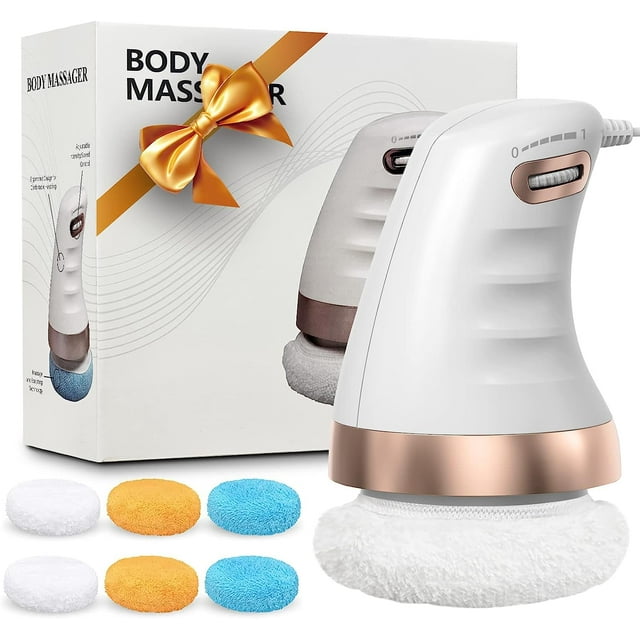 Electric Cellulite Massager with 6 Skin Friendly Pads for Belly, Legs, Arms Home Body