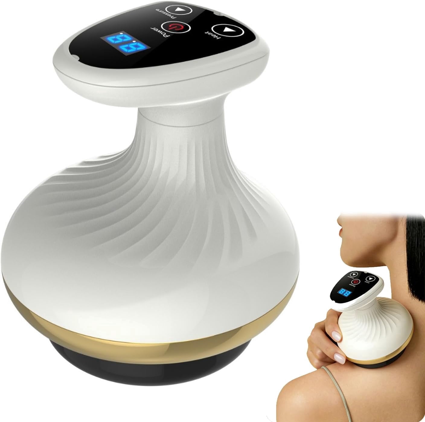 Cellulite Massager, - Firmer, More Toned & Smoother Skin, 4-in-1 Anti-Cellulite Suction Cupper with Red Light for Leg, Abdomen, Back, Arms, Glutes, See Results 1 Week