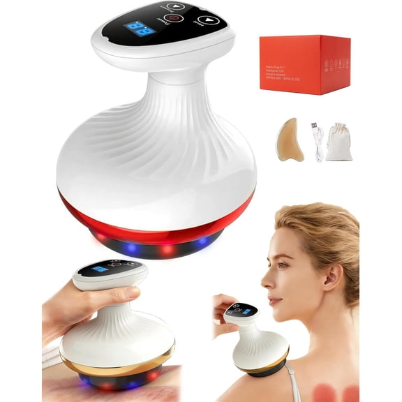 Cellulite Massager with Heat & 9 Suction Levels – Deep Tissue Massage for Legs, Arms & Belly, Ergonomic, Rechargeable, Portable Home Spa Device