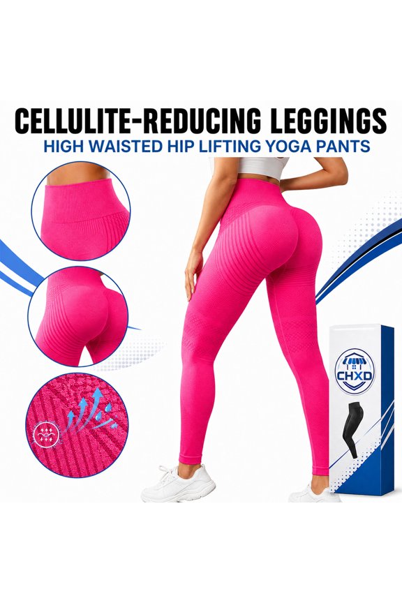 Cellulite-Reducing Leggings High Waisted Hip Lifting Yoga Elastic Quick Drying Tight Pants