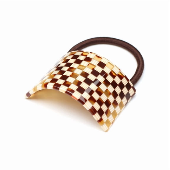 QinGoo Elastic Hair Tie for Women rubber Scrunchie No Pull Hair Accessory 1 Count, Brown