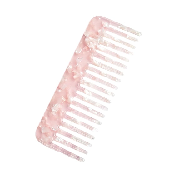 Cellulose Acetate Hair Comb Wide Teeth Anti-static Scalp Massage Pocket Comb Marbling Men Women Wet Dry Short Long Curly Hair Detangling Comb