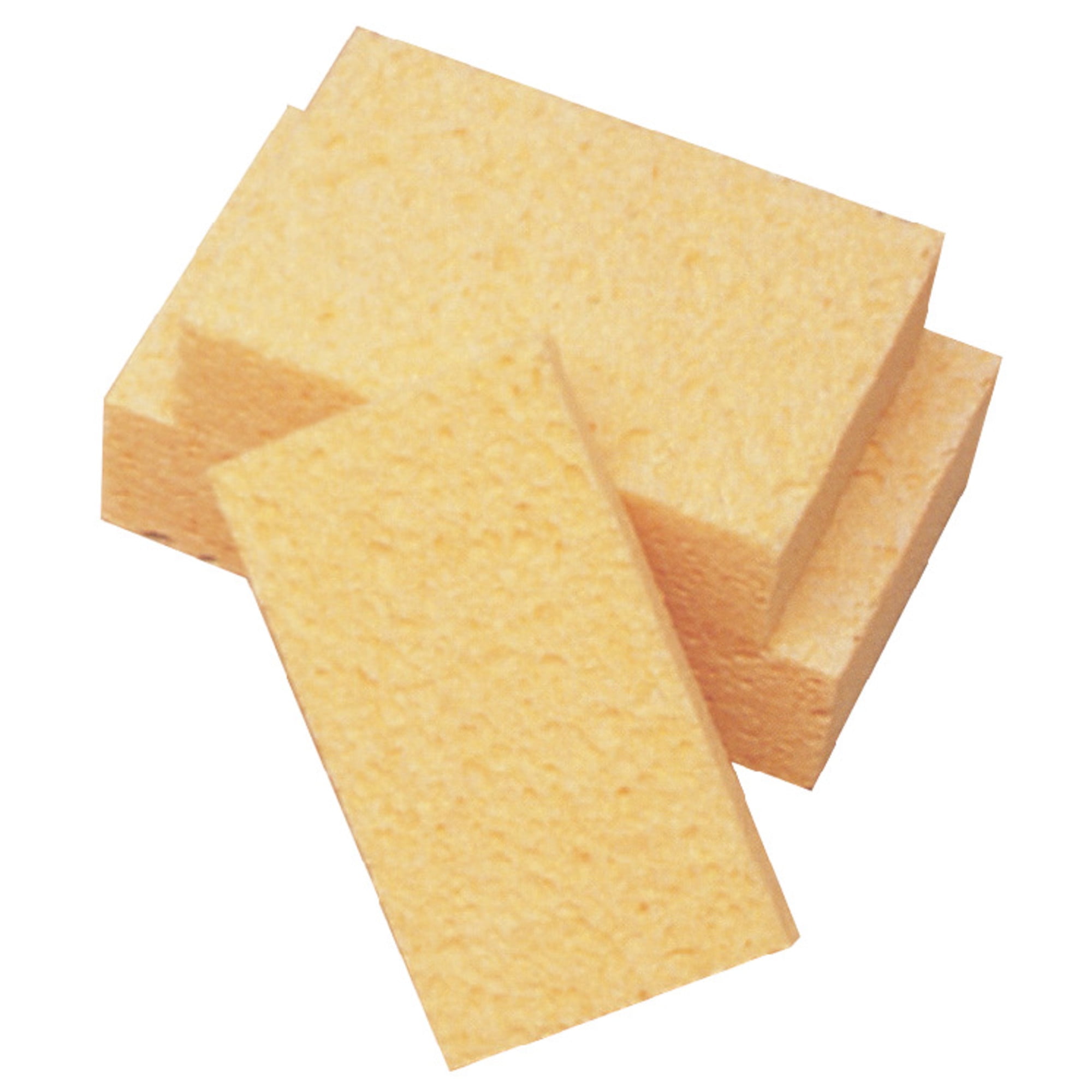 Lavex 6 x 3 1/2 x 3/4 Yellow Cellulose Sponge / Green Heavy
