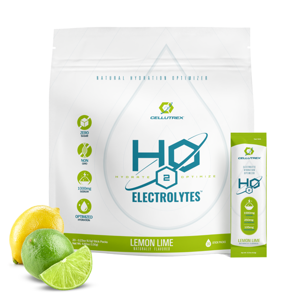 Cellutrex H2O ELECTROLYTES - Lemon Lime | Zero Sugar Electrolyte Powder