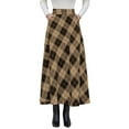 thumbnail image 1 of Celmia Women Casual Loose High Waist Plaid Print A-Line Skirts, 1 of 5
