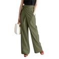 thumbnail image 1 of Celmia Women Casual Wild Asymmetric Waist Wide Leg Pleated Pants, 1 of 3