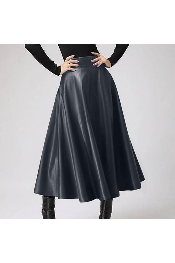 Women Pleated Umbrella Skirts Summer High Waist Skirts FZH