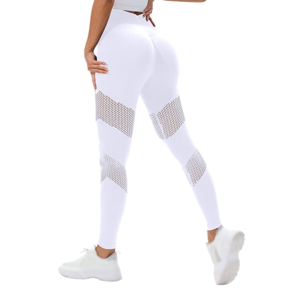 Celsior Cellulite Leggings Scrunch Butt Lifting Leggings 3D Anti Cellulite Leggings for Women Butt Lift Booty Workout Tights Breathable Resistance Band Leggings Lightweight Slim Fit Pants White S