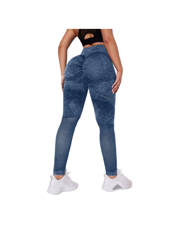 Celsior Cellulite Leggings Sculpting Yoga Fitness Pants Resistance Band Leggings Breathable Scrunch Butt Compression Legging Anti Cellulite Leggings Push Up Yoga Pants Fitness Sport Pants Blue S