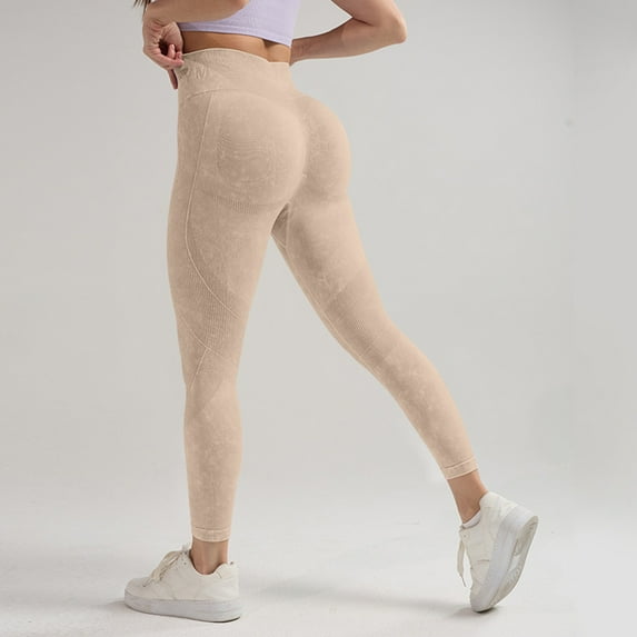 Celsior Compression Leggings 3D Anti Cellulite Leggings for Women Tummy Shaping Pants Smile Contour Activewear Tights Skin-Friendly Resistance Band Leggings Sculpting Yoga Fitness Pants Beige L