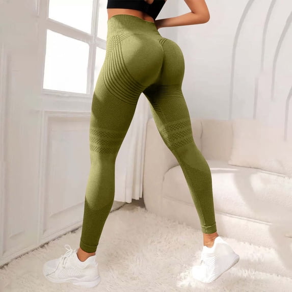 Celsior Compression Leggings 3D Butt Lift Booty Workout Tights 3D Anti Cellulite Leggings for Women Fitness Sport Pants Resistance Band Booty Butt Lifting Leggings Tummy Shaping Pants Green XL