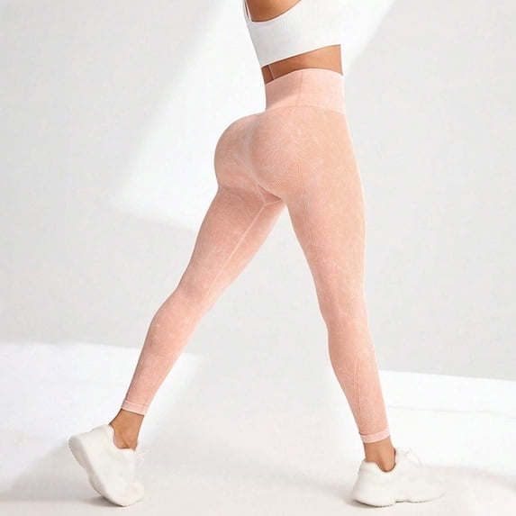 Celsior Compression Leggings 3D Full Length Buttery Soft Yoga Pants No Front Seam Leggings Pants for Workout Running Athletic Slim Move Cellulite Leggings High Waisted Skin-Friendly Rose Gold M