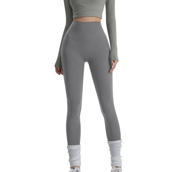 Celsior Compression Leggings Butt Lift Booty Workout Tights Tummy Control Compression Pants No Front Seam Leggings Slim Move Cellulite Leggings Pants for Workout Running Athletic Breathable Grey L