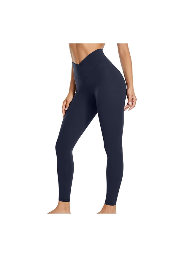 Celsior Compression Leggings Fitness Sport Pants No Curling Lift Pants Pants for Workout Running Athletic Lightweight Slim Fit Pants Resistance Band Leggings High Waisted Leggings Navy XXL