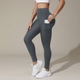 thumbnail image 1 of Celsior Compression Leggings with Pockets 3D Anti Cellulite Leggings for Women Scrunch Butt Compression Legging High Waisted No Curling Lift Pants Fitness Sport Pants Tummy Shaping Pants Dark Gray M, 1 of 4