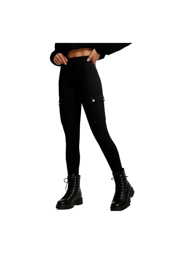 Celsior Compression Leggings with Pockets Scrunch Butt Compression Legging Booty Butt Lifting Leggings Butt Lift Booty Workout Tights High Waisted No Curling Lift Pants Resistance Band Black L