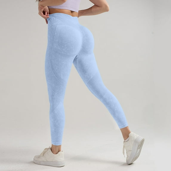 Celsior Compression Leggings Scrunch Butt Compression Legging High Waisted Leggings Scrunch Butt Lifting Leggings Push Up Yoga Pants Anti Cellulite Leggings Sculpting Yoga Fitness Pants Sky Blue L