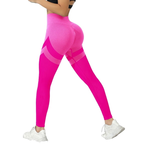Celsior Compression Leggings for Women High Waisted No Front Seam Leggings Butt Lift Booty Workout Tights Anti Cellulite Leggings Tummy Control Compression Slim Move Cellulite Leggings Hot Pink L