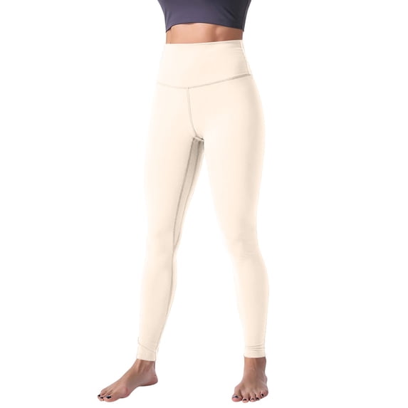 Celsior Compression Leggings for Women Tummy Control Compression Pants Anti Cellulite Leggings No Front Seam Skin-Friendly Scrunch Butt Lifting Leggings Resistance Band Leggings Breathable Beige L
