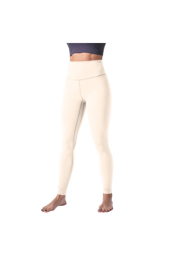 Celsior Compression Leggings for Women Tummy Control Compression Pants Anti Cellulite Leggings No Front Seam Skin-Friendly Scrunch Butt Lifting Leggings Resistance Band Leggings Breathable Beige L
