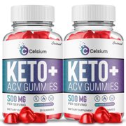 Celsium Keto ACV Gummies, Maximum Strength, Apple Cider Vinegar, 2 Month Supply Dietary Supplement (2 Pack)
