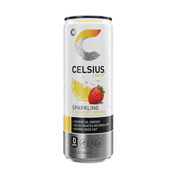 Celsius Energy Drink - Strawberry Lemonade (12 x 12 Fl Oz., Zero Sugar)