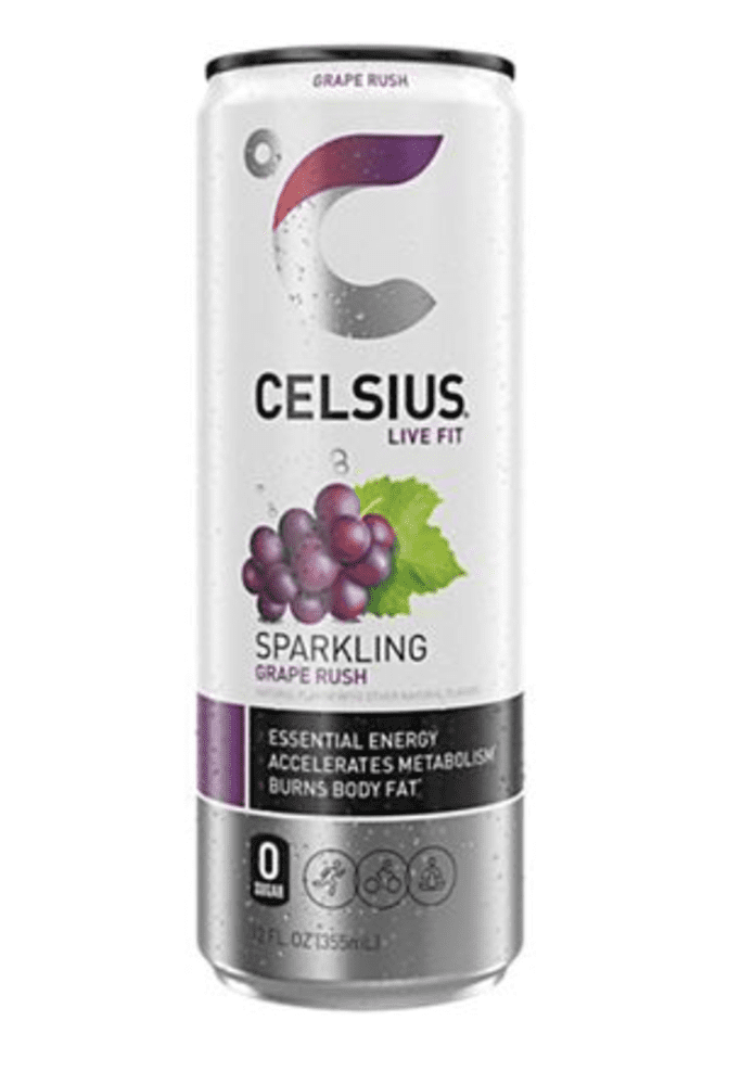 Celsius Live Fit Energy Drink - Grape Rush (12 x 12 Fl Oz., Sugar-Free)