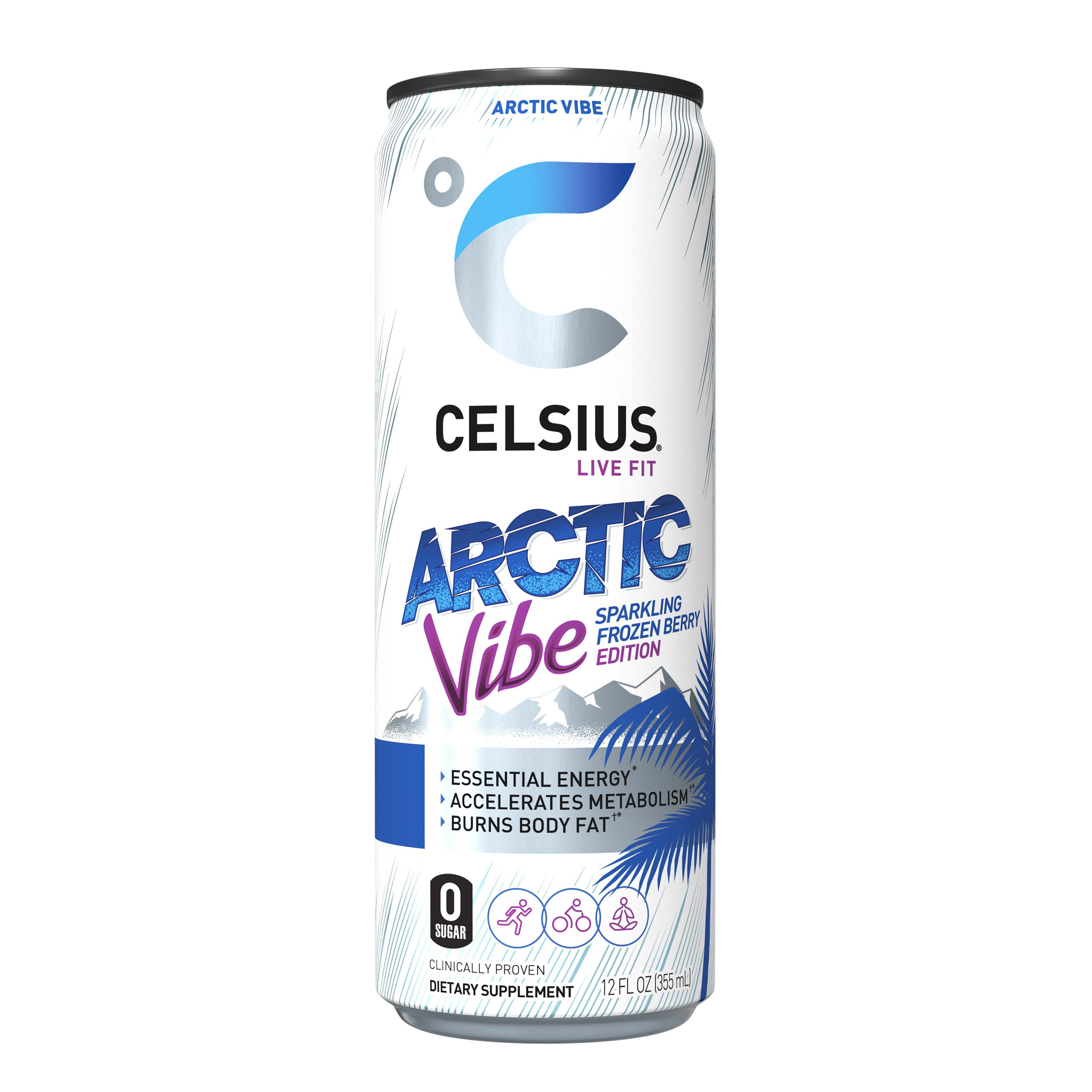 Celsius Sparkling Zero Sugar Energy Drink - Arctic Vibe - 12 oz